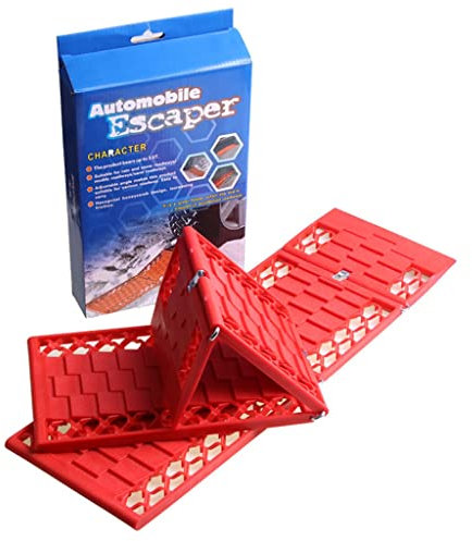 ZONOBI Faltbare Reifentraktionsmatte 22 * 7Zoll Satz von 2 Offroad Traktionsbretter Auto-Notfall-Traktionshilfe für Off-Road Schlamm Schnee EIS Sand