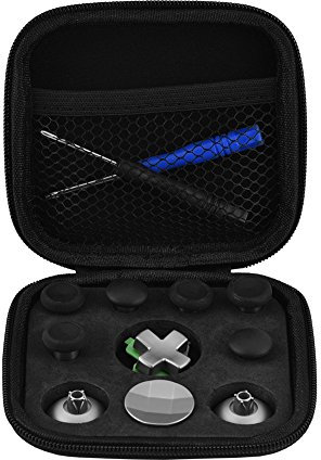 ADITAM Kit Pulsanti di Ricambio per Controller PS4/Xbox One, Kit di Riparazione Undici in Uno Pulsanti Tappo Levetta per Gamepad Xbox One/PS4 Double The Comfort