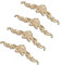 Hzyclzh 4 Pezzi Fregio Legno, Fregi in Legno Decorativi, Applique Lungo Intagliato Vintage, Mobili Applique Lungo Intagliato, per Armadi Finestre Credenze Specchi Mobili 20 x 5 cm