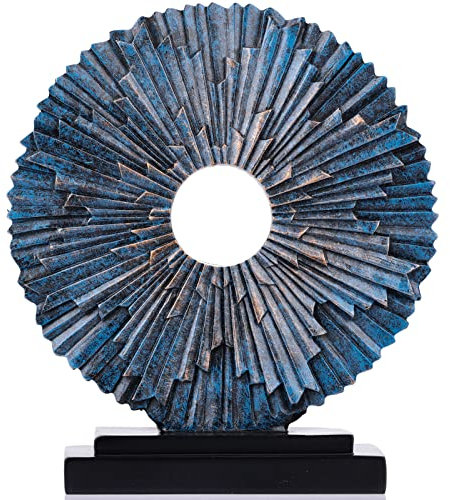 XMGZQ Dunkelblau Skulpturen Deko Wohnzimmer Modern,Büro Deko Statue,Dekoration Schlafzimmer,Dekofigur,Deko Wohnung Modern,Abstrakte Deko Objekt,Minimalistische Skulptur Für Regal Decoration