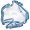 NKlaus 2x Taufe Kerzenmanschette Kommunion aus Tüll Tropfschutz 12x9cm blau Satinband 14425