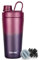 TOOFEEL Shaker Flasche aus Edelstahl – doppelwandige, isolierte Shaker Becher für Protein-Shakes, hält kalt/heiß, Shaker Flasche für Proteinmischungen, Fitnessstudio, Workout, Protein Shaker Flasche