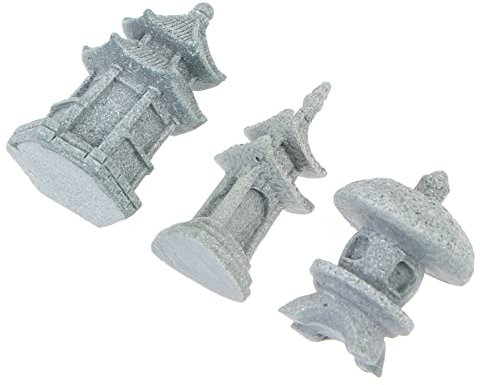 Toddmomy 3 Stück Mini-Pagode-Statue Chinesische Pagode Gartenstatue Steinpagode Für Den Garten (Grau)