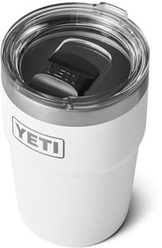 YETI Rambler 16 oz Stackable Tumbler, Vacuum Insulated, Stainless Steel with MagSlider Lid, White