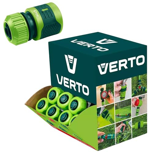 VERTO Wasserstop aus Bimaterial 1/2 30 Stück -Gartenschlauch Anschluss | Rutschfester Griff, Einfache Montage, Verbinder, Für die Gartenbewässerung, Für die Garten Bewässerung, Hohe Qualität
