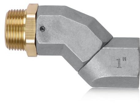 1 NPT Fuel Hose Swivel, 360 Rotating Connector for Fuel Transfer Pump Fuel Hose Fitting Nozzle, 1 Inch Multi Plane Fuel Injection Nozzles Swivel, 1PCS
