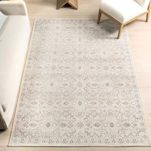 nuLOOM Ariya Baumwoll-Teppich mit Blumenmuster – 5 x 20 cm, Landhaus-Teppich für Wohnzimmer, Schlafzimmer, Esszimmer, Eingangsbereich, Flur, Küche