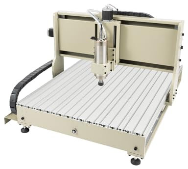 Graviermaschine 6090 CNC Fräsmaschine Metall, Fräsmaschinen CNC Router, Aluminium 1500W Wassergekühlt 24000rpm für Industrie Werbung Design (6090 Graviermaschine)