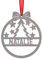 KreateSquare Personalised Christmas Bauble, 950 GSM Double-Sided Glitter Xmas Tree Decoration, Custom Name Baubles, Red & White Christmas Decorations Ornaments (Silver, Xmas Tree)