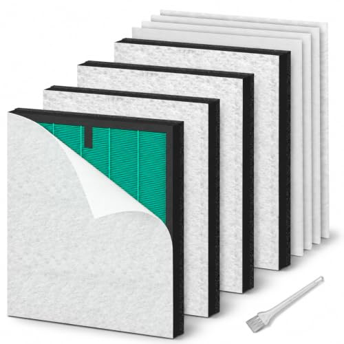 HY4866 Luftreiniger-Ersatzfilter, 4er-Pack: kompatibel mit MORENTO HY4866, WESTHEY HY4866 und YIOU M1 Luftreiniger, True HEPA Aktivkohlefilter, Haustierschuppen-Version, Grün