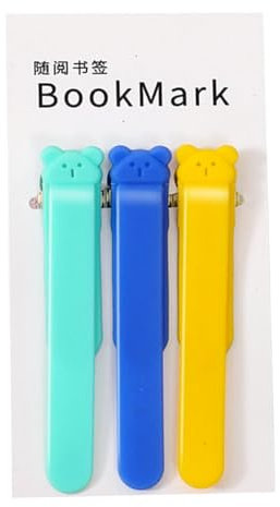Silikon Automatisches Lesezeichen, 3 Stück Silikon Lesezeichen Magnetisches Lesezeichen Cartoon Bär Lesezeichen Personalisiert Lesezeichen Clip Silikon Lesezeichen für Frauen Männer Buchliebhaber