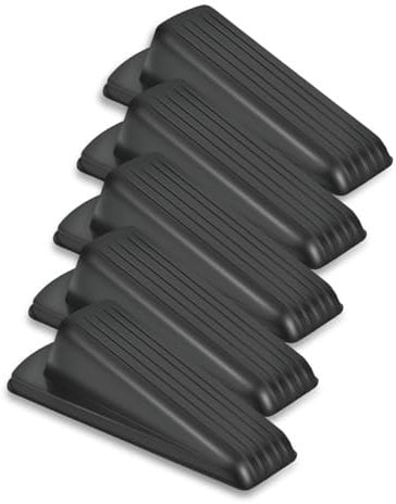 5pcs Big Rubber Doorstop Wedge Suitable for Heavy Doors with Non-Scratching and Anti-Slip Design