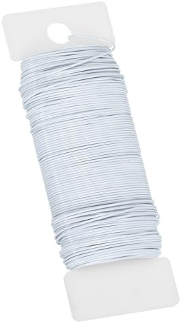 PATIKIL Alambre Flexible Para Flores Calibre 20, 38 Yardas (115 Pies) Alambre Para Diademas De Floristería Para Arreglos Florales, Blanco