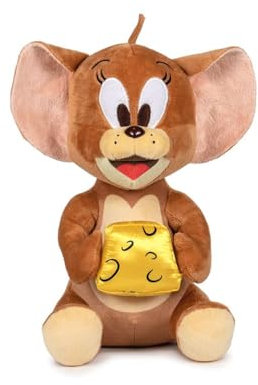 Playbyplay Plüschtier Jerry mit Käse, Tom und Jerry, weiches Spielzeug, 28 cm, Braun
