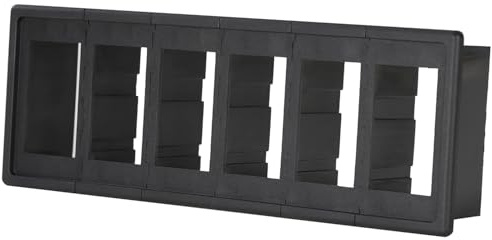 Greluma 1 Stück 6-Slot Wippschalterfeld Schalterhaltergehäuse, Kippschalter Montagefeld für Automobile, Marine und Geländefahrzeuge