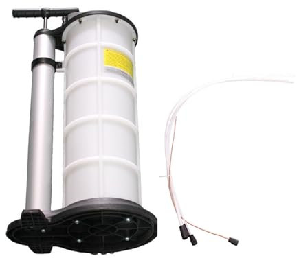 ONLISUM Vacuum Pump Oil Pump 9L, Fuel Syphon Pump with 4 Hoses,Manual Oil Extractor Pump for Changing Engine Oil and Other Fluids