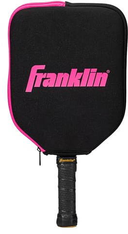 Franklin Sports Paddle Cover Pickleball-X-Funda Individual para Remo, Color, Mujer, Negro/Rosa, Talla única