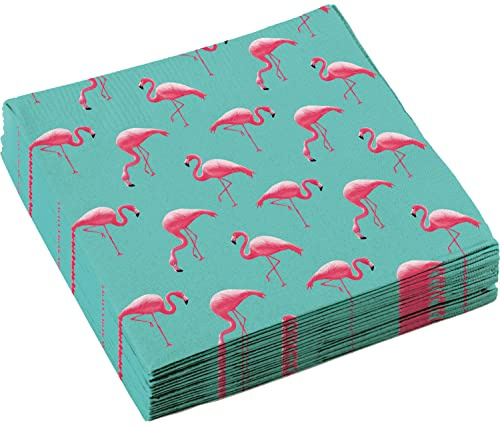 amscan 20 Servietten Flamingo Paradise 33x33cm