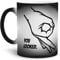 Tassendruck Farbwechsel-Tasse mit Spruch You Looked/Thermo-Effekt/Wow/Zauber-Tasse/Circle-Game/Reingeguckt/Kaffeetasse/Mug/Cup/Schwarz - Matt