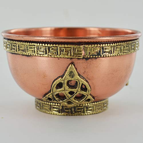 Kupferschale Triquetra Kleine Hexe & Magie Zubehör für Wicca Tranke Neopaganismus Geschenk