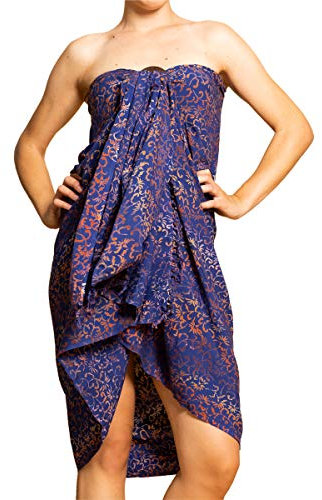 PANASIAM Sarong B027 Golden flower, L