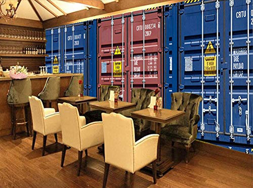 Container container wandbild retro metall container container wandbild cafe hintergrund wand tee shop tapete restaurant 3d wandbild tapete Wohnzimme Wandbild Tapete Fototapete Wandbilder-150cm×105cm