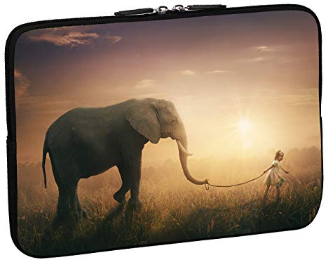 PEDEA Design Schutzhülle Notebook Tasche bis 15,6 Zoll (39,6cm), Elephant