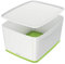 Leitz MyBox Aufbewahrungsbox Groß, A4, 18 L, Hochglanz, Kunststoff, Grün, WOW, 52161054