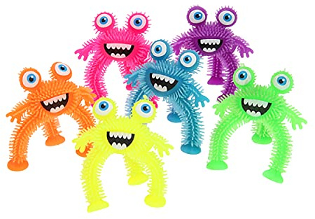 TOYS - Drie-poot dubbel oog monster in display 6 assorti (1 TOYS)