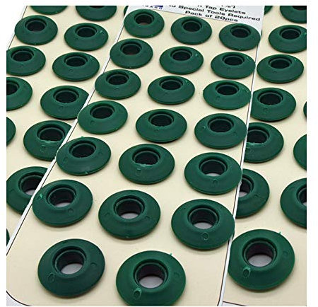 Langard 12mm Green Snap 'n' Tap Eyelets Pack of 100pcs