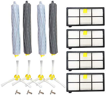 DingGreat Kit Pièces accessoires pour Aspirateur iRobot Roomba serie 800 805 850 860 865 866 870 871 880 886 890 891 895 896 900 960 965 966 980, 16in1