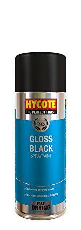 Hycote XUK0272 Gloss Black Spray Paint Aerosol Auto Car All-Purpose 400ml (4 Pack)