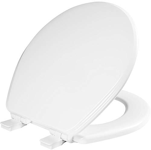 BEMIS 600E3 000 Abattant de WC se rapprochera lentement et ne se détachera jamais., bois, blanc, ROUND