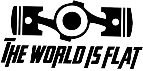 Decus Shop The World is Flat XL 0119 (schwarz) // Sticker OEM JDM Style Aufkleber