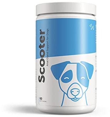 Dog's Lounge - SCOOTER - Digestive Soft Chews for Dogs | Wheat Free Supplement for Healthy Anal Glands with Added Pumpkin | Support Normal Bowel Function and Eliminate Scooting (60 chews)