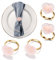 Mangsen Rosenquarz Serviettenringe Set mit 4 natürlichen Kristallsteinen in Herzform Serviettenringe Halter für Liebhaber, Hochzeit, Valentinstag, Abendessen, Tischdekoration