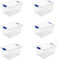 Acan Tradineur – Pack de 6 Cajas de Almacenamiento – Fabricado en plástico – Contenedor para almacenar juguetes, libros, ropa, mantas – N.º 1 – 21,5 x 39 x 29 cm – 16 L
