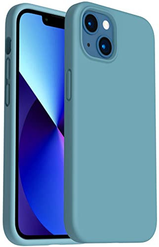 ORNARTO Shockproof Liquid Silicone Designed for iPhone 13 Case Gel Rubber Full Body Protection Anti-Shock Cover Case Drop Protection 6.1inch-Cactus