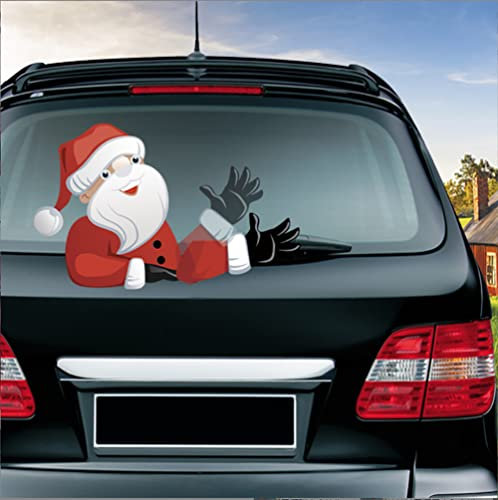 YULOONG Weihnachten Christmas Halloween Auto Heckscheibenwischer Statische Aufkleber Bunte Klammern Aufkleber Dekorationen Niedliche Fensteraufkleber Abnehmbare Wiederverwendbar