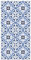 Panorama Tapis Vinyle Cuisine Salle de Bain - Différentes Tailles - (Carreaux Ciments Fleur Brun 40x80 cm)