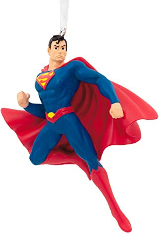 Hallmark DC Comics 25574049 Superman Weihnachtsdekoration, Rot und Blau, H 8,7 cm x B 7,1 cm x L 2,7 cm