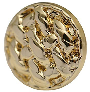 GIVBRO Metallknöpfe Golden Shank Buttons Runde Knöpfe zum Nähen DIY Handwerk Stricken Kleidung Anzug Mantel Hemd Pullover Jacke 6 Stück