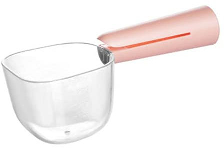 Tasse De Nourriture pour Animaux De Compagnie pour Chien Chat Bol d'alimentation Cuisine ABS Mesure Cuillère Tasse Portable Fournitures,Rose