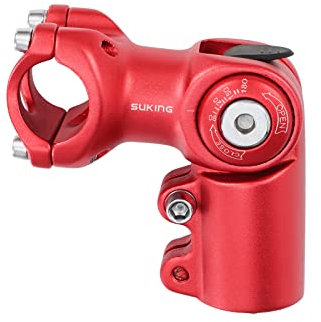 CYSKY Verstellbar Vorbau 25,4 60mm/80mm/100mm 0-90 Grad Verstellbar MTB Vorbau Lenker Vorbau Verstellbar Fahrrad lenkervorbau für Mountainbike Rennrad BMX Stadtradeln (Rot, 60mm)