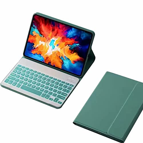 GUPENAA Tastatur Hülle für Lenovo Tab M10 FHD Plus 10.3 (TB-X606F/TB-X606X) Slim Lightweight Stand Cover mit Magnetisch Abnehmbarer Bluetooth Hintergrundbeleuchtung Tastatur,Dark Green