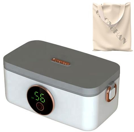 Boîte à lunch thermique pour aliments chauds, boîte à lunch à batterie sans fil 16 000 mAh, réglage en option à 6 vitesses, capacité de 1000 ml, facile à nettoyer pour Comprend un sac de transport