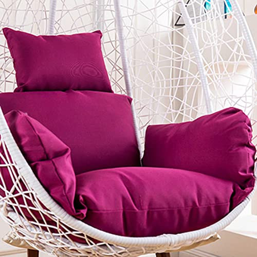 JORAsa Kissen für Egg Chair Swing, Outdoor-Hängesessel-Kissen, flauschig, wasserdicht, Ersatzbezug für Hängesessel-Kissen, Hängesessel-Kissen mit Kopfstütze und Armlehnen, lila