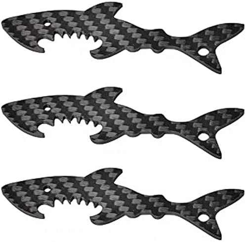 Shark Flaschenöffner Kohlefaser Flaschenöffner Fisch Bier Flaschenöffner Einzigartiger Bier Flaschenöffner Cool Flaschenöffner Hai Schlüsselanhänger Echte Kohlefaser mit Schlüsselanhänger