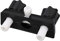 Rubinetto a Doppia Manopola, Deviatore Valvola Rubinetto Doccia Liscio Resistente Allo Scoppio Resistente per Viaggi Roulotte Camper Camper (Nero)