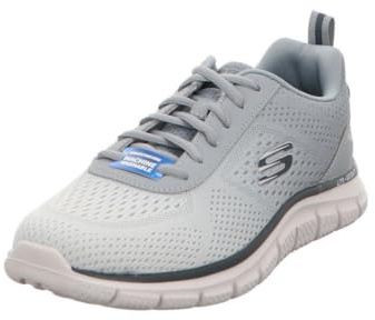 Skechers Men's Track Ripkent Trainers, Light Grey Mesh/Synthetic, 13 UK